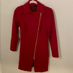 White House Black Market Fitted Red Coat